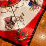 Vintage Royal EQUESTRIAN Horses and Carriages oversized square Silky Scarf 35/35 Multiple Photo 9