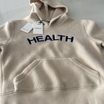 Sporty & Rich Cream Sherpa Fleece Hoodie Size XS Photo 7