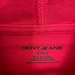 DKNY EUC  women’s hot pink button neck hooded long sleeve top small‎ Photo 3