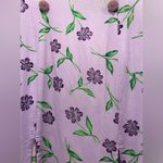 VTG 80s TR Bentley Light Purple Floral Scoop Neck Short Mini Shift Dress Photo 5