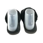 Womens Slippers Slides Thong Fuzzy Black Size 40/41 US 7/8 Photo 2