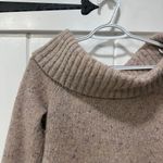 Rebecca Minkoff  Womens Sweater Large Merino Wool Alpaca Shrug Shawl Knit Tan‎ Photo 1