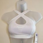 Jockey Sport White Bra Wicking Cotton Small Photo 0