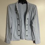 Tommy Hilfiger Women’s  Blue & White Striped Jacket w/ Signature Buttons‎ Medium Photo 1