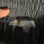 Maje Black Metallic Straight Leg Pull-On Silk Blend Dress Pants Size M Photo 7