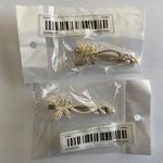 Set Of 2 Butterfly Alloy Rhinestone Imitation Pearl‎ Fashion Hair Clips Gold Photo 9