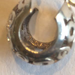 Sterling Silver Thailand SU 925 Vintage Cutout Classic Boho Hoop Earrings Photo 5