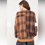 Free People NWOT  Sepia Plaid Cardigan Photo 2