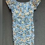 Madden Girl Madden New York City, medium light blue, puff sleeve, V-neck dress with rusching Photo 4