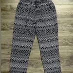 Diane Von Furstenberg  100% Silk Navy Geometric Tribal Print Drawstring Pants 6 Photo 0