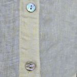 Cynthia Rowley  Size Medium Linen Pearl Button Down Women’s Crop Shirt Photo 2