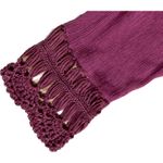 Dress Barn | Burgundy Crochet Trimmed 3/4 Length Sleeve Blouse | Medium Photo 7