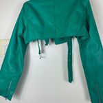 Ashley by 26 International   pop it crop green Faux Leather Jacket NWT size Large Photo 7