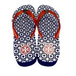 Tory Burch Wedge Flip Flops Blue Red/Orange Size 9.5 EUC Photo 2