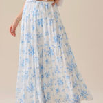Altar'd State NEW Altar’d State Blue Floral Maxi Skirt Size XL NWT Photo 0