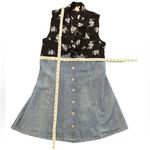 Pretty Good Authentic early 90s Vintage floral grunge Cottagecore denim floral dress NWT S Photo 10