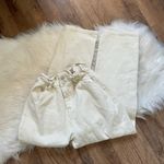 Lulus LULU’S Nothing Compares Ivory Paperbag Waist Straight Leg Jeans Photo 3