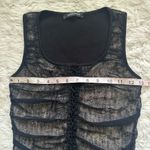 Bruno Manetti Top Sleeveless Tank Ruched Lace Up Front Black IT 44 Sz M Size M Photo 8