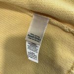 LL Bean Butter Yellow Double L Mixed Cable Open Front Cardigan Sweater MEDIUM Photo 7