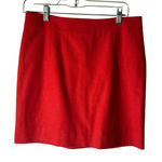 J.Crew Red Wool Blend Pencil Skirt Size 8 Business Casual Office Work Academia Photo 0