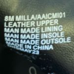 Andre Assous Milla Shoes Womens 8 Black Leather Side Zip Lug Sole Ankle Bootie Photo 7