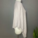 Oshlen Beige Fringe Knit Poncho Wrap Fall Layer Tan Size undefined Photo 2