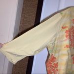 Caribbean Joe  Yellow Print Scoop Neck 3/4 Sleeve Top 2X Photo 3