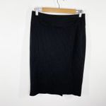 EXPRESS Design Studio Black Pinstripe Button Back Pencil Skirt Women's Size 0 Photo 5
