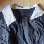 MOEVA Sibilla Black Long Sleeve Oversized Linen Shirt Photo 2