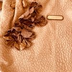 Cynthia Rowley  Genuine Pebble Leather Beige Flower Applique Hobo tote bag Photo 1