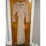Vintage Feminine Gilead Lace Robe & Slip Set Pink Satin Trim Size Large NWOT Photo 5