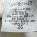 CARMAR Titania White Wash Side Zipper Frayed Hem High Waist Button Fly Size 26 Photo 2