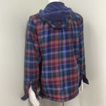 L.L.Bean  Women's Plaid Flannel Lined Button Front Hoodie w/Pockets Medium Photo 6