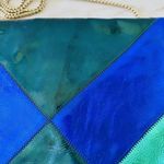 2009 MATTHEW WILLIAMSON for H&M Blue Green Patch Soft Leather Crossbody Bag Photo 6