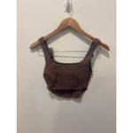 Babaton  Brown Ribbed Corset Style Crop Top Tank Size S Photo 2
