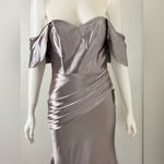 Cinderella  Divine Gray Satin Dress Size Small Photo 3