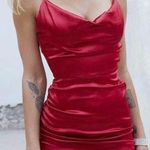 SheIn Red Satin Dress Photo 0