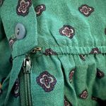 Vintage California Girl Maxi Dress 80s Long Sleeve Belted Turquoise 12 Blue Photo 3