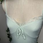 Jolie & Joy Mint Green Lace Trimmed Tank Top Photo 1