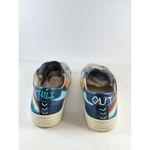 Soludos  Womens Shoes Blue Leather Rainbow Wave Sneakers Low Top Casual US 10 Photo 5