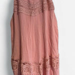 Dee Elle XS Pink Crochet Lace Babydoll Halter Dress Photo 0