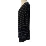 Chico's  Black White Striped T-Shirt Dress with long  Sleeves Size XL Photo 2