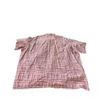 Tori Richard  Women's White Red Plaid Print Short Sleeves Button Down Top Size 4X Photo 2