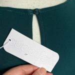 SuperFoxx Teal Faux Wrap pleated front stretch 3/4 sleeve jumpsuit Blue Size M Photo 8