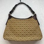 Dooney & Bourke Dooney‎ & Bourke Signature Canvas Hobo Bag Brown Leather Trim Handbag Photo 9