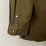 ZARA TRF OUTERWEAR Shacket Shirt Jacket Ruffle NEW Olive Green Size Large Photo 5