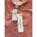 Topshop  Coral Salmon Ruffle Ribbed Neck‎ Trim Sweatshirt Womens 4-6 NEW NWT Photo 6