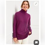 Talbots Drop Shoulder Turtleneck Sweater. Black. Size Medium. Photo 1