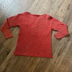 Bibi Women’s Henley Top Medium Waffle Knit Burnt Orange Photo 2