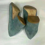 Madewell  The Raquel Suede Heel Pump Blue Green Size 7 Photo 5